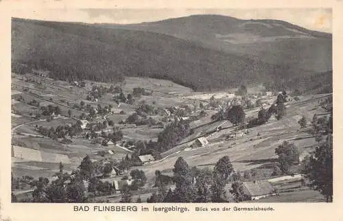 Deutschland 1925 Bad Flinsberg im Isergebirge Ansicht aus der Germaiabaude Postkarte