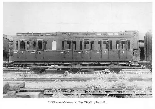 Zugwaggon 71369 Kriegsvertreter des Typs C3-PR11 in 1921 Vintage Postkarte