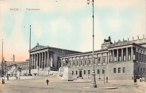 Österreich Wien Wien Parlament Parlament Vintage Postkarte