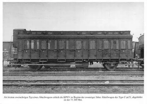 Zug Waggon Abtwagens KPEV Typs C-pr21 Vintage Postkarte