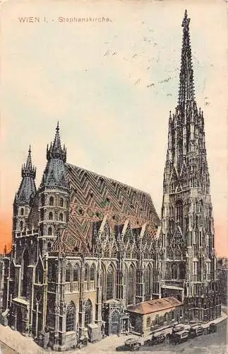 Österreich Stephanskirche Kirche Wien Wien Vintage Postkarte