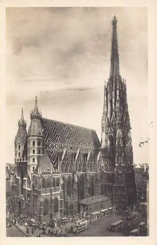 Österreich Wien Wien Stephansdom Dombus Vintage Postkarte