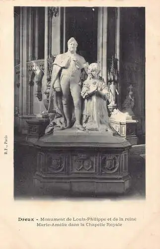 Frankreich Dreux Denkmal Louis Philippe et Reine Marie Amelie Königliche Kapelle Postkarte