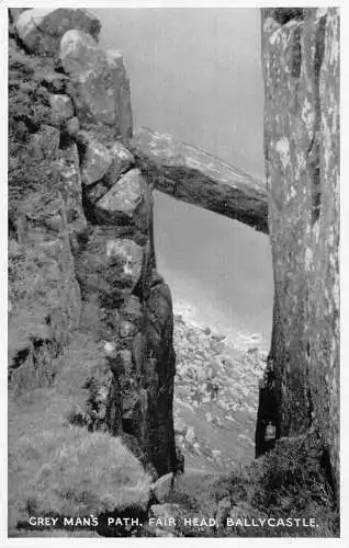 Irland Grey Man's Path Fair Head Ballycastle Vintage Postkarte
