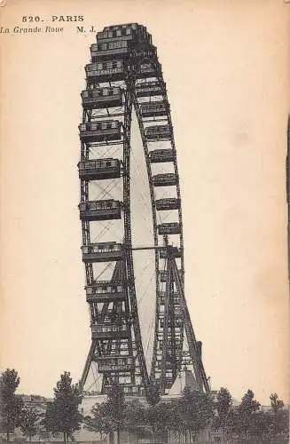 Frankreich Paris Grande Roue Riesenrad Vintage Postkarte