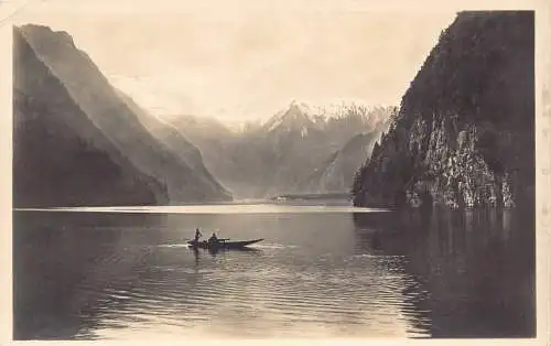 Deutschland Der Königsee Boot Vintage Postkarte