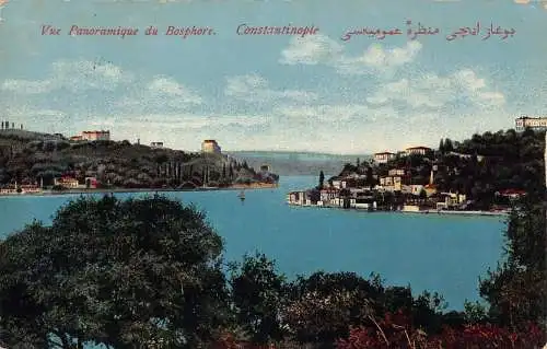 Türkei 1912 Konstantinopel Istanbul Vue Panoramique du Bosphore Vintage Postkarte