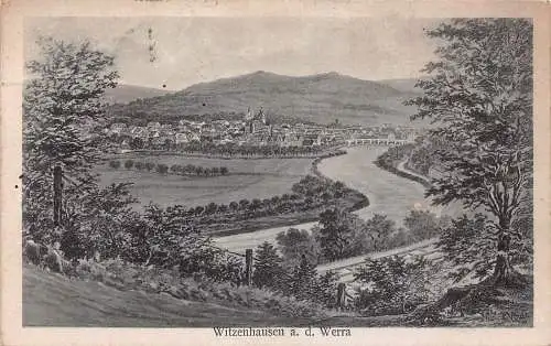 A103 Deutschland 1921 Witzenhausen ad Werra Künstlerkarte signiert C Voige Postkarte