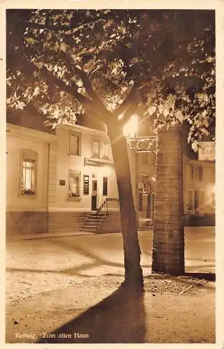 A104 Deutschland 1940 Kettwig Zum Alten Haus Altes Haus Nachtlampe Mast Postkarte