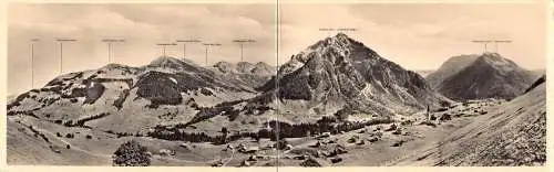 A105 Deutschland Mittelberg Gipfel Elferkopf Fiedere RPPC Panorama Postkarte