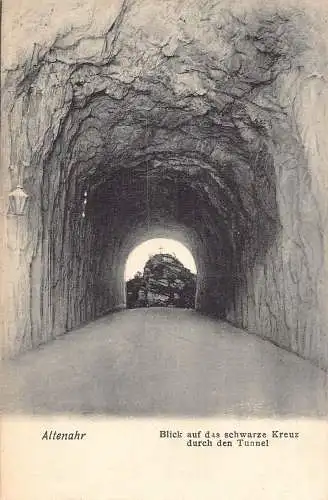 A104 Deutschland Altenahr Schwarzes Kreuz Durch Tunnel Vintage Postkarte