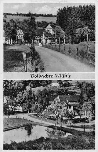 A104 Deutschland Volbacher Mühle See Landstraße Vintage Postkarte