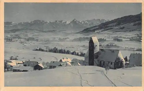 L205 Deutschland Winter im Allgäu Höhenluftkurort Mittelberg Schnee Vintage Postkarte