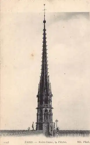 Frankreich Paris Notre Dame La Fleche Vintage Postkarte