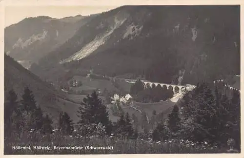 L186 Deutschland Schwarzwald Höellental Höellsteig Ravennabrücke Vintage Postkarte