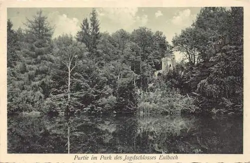 L185 Deutschland 1931 Ansicht im Park Jagdschlosses Schloss Eulbach Vintage Postkarte