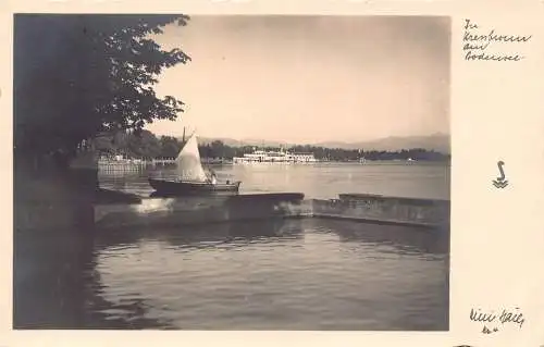 L186 Deutschland 1936 In Kressbronn am Bodensee Schiff Dampfschiff Vintage Postkarte