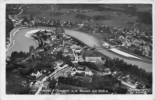 L342 Deutschland Laufen an der Salzach Oberndorf Panorama Vintage Postkarte