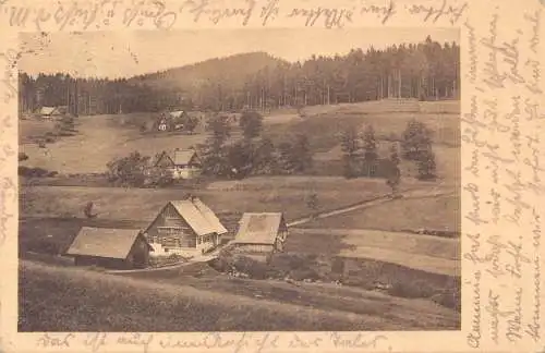 L185 Deutschland 1923 Badischen Schwartzwald Hütten Lodge Wald Vintage Postkarte