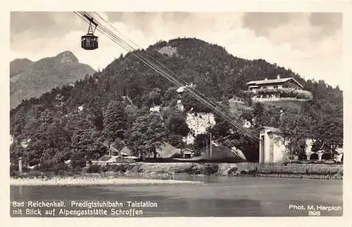 L200 Deutschland RPPC Bad Reichenhall Alpengaststaette Schroffen Seilbahn Postkarte