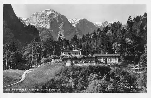 L200 Deutschland RPPC Bad Reichenhall Alpengaststaette Schroffen Vintage Postkarte