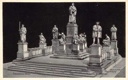 L200 Deutschland Worms am Rhein Lutherdenkmal Vintage Postkarte