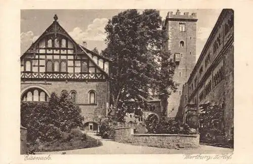 L154 Germany Eisenach. Wartbury. Hof Vintage Postkarte