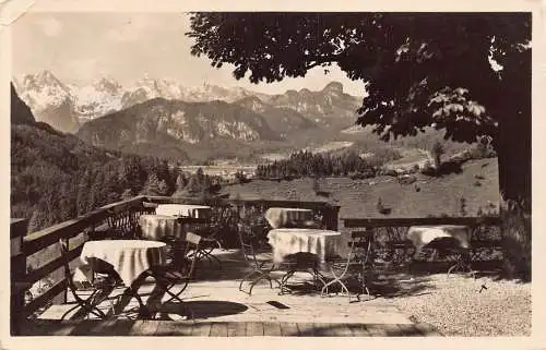 L154 Deutschland Gasthaus Melleck Landschaft Restaurant Terrasse Vintage Postkarte