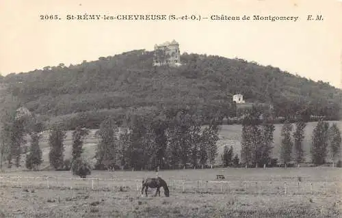 Frankreich St Remy les Chevreuse Chateau de Montgomery Pferd Vintage Postkarte