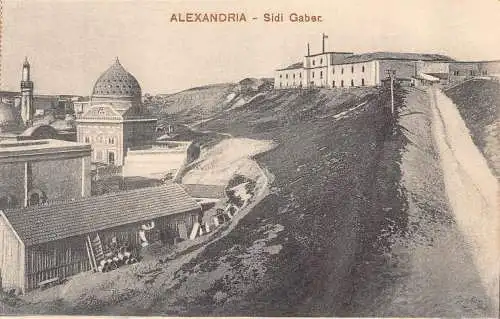 Ägypten Alexandria Sidi Gaber Vintage Postkarte