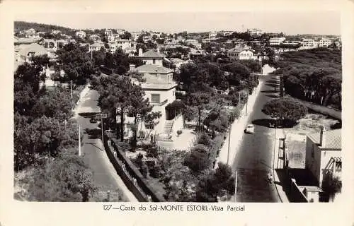 Portugal Costa do Sol Monte Estoril Teilansicht Vintage Postkarte