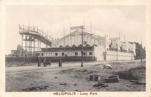 Ägypten Kairo Heliopolis Luna Park Vintage Postkarte