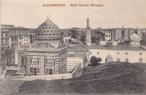Ägypten Alexandria Nabi Daniel Moschee Vintage Postkarte