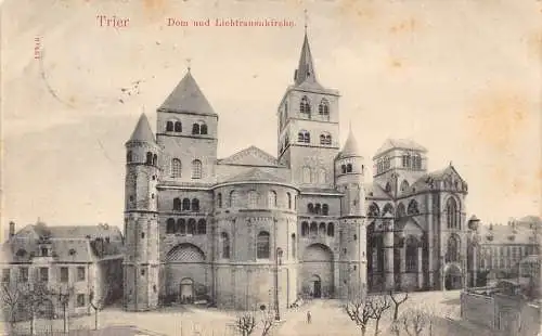 A129 Deutschland 1908 Trierer Dom Liebfrauenkirche Kirche Vintage Postkarte