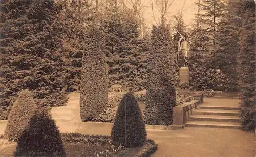 A119 Deutschland 1913 Hamburg Friedhof in Ohlsdorf Garten Statue Vintage Postkarte