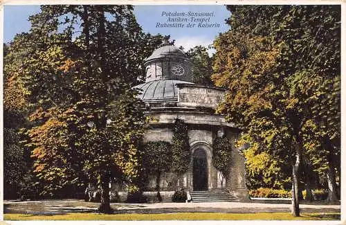 L017 Deutschland 1931 Potsdam Sanssouci Antik Tempel Ruhestätte Vintage Postkarte