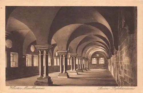 L017 Deutschland Kloster Maulbronn Laven Refektorium Innenraum Vintage Postkarte