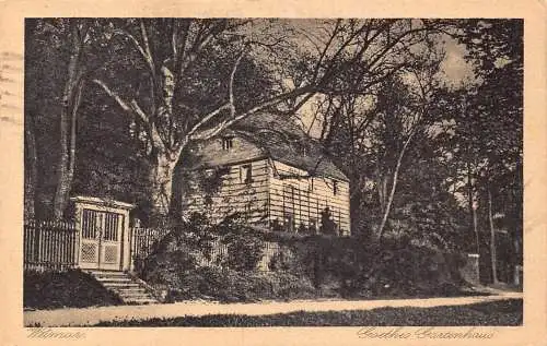 L020 Deutschland 1929 Weimar Goethes Gartenhaus Gartenhaus Vintage Postkarte