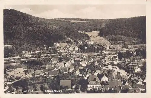A123 Deutschland 1929 Bad Liebenzell i Schwarzwald Gesamtansicht Vintage Postkarte