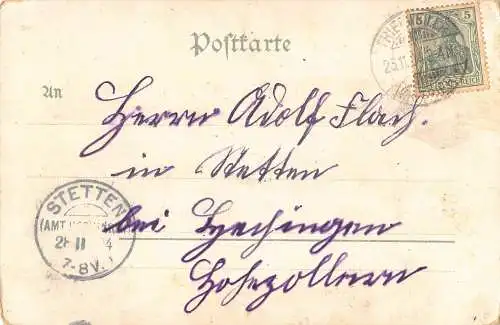 Comic Humor 1904 Vater fängt seine Tochter Datierung mit einer Soldaten Postkarte
