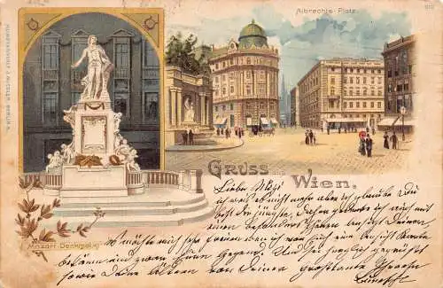 Österreich Gruss aus Wien Wien 1899 Vintage Postkarte