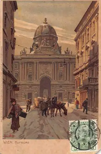 Österreich Wien Wien Hofburg 1909 Paul Hey Litho Vintage Postkarte