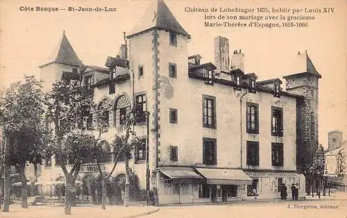 Frankreich Cote Basque St Jean de Luz Chateau de Lohobiague Vintage Postkarte