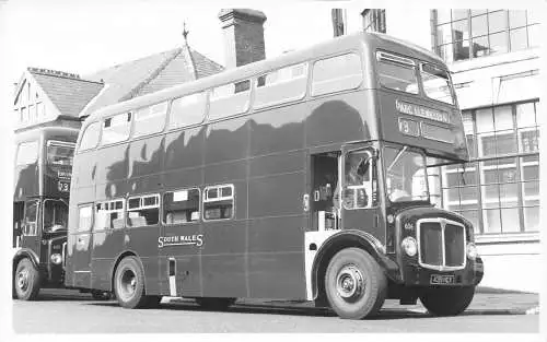 Transport Doppeldeckerbus auf South Wales Parc Llewellyn Route Postkarte
