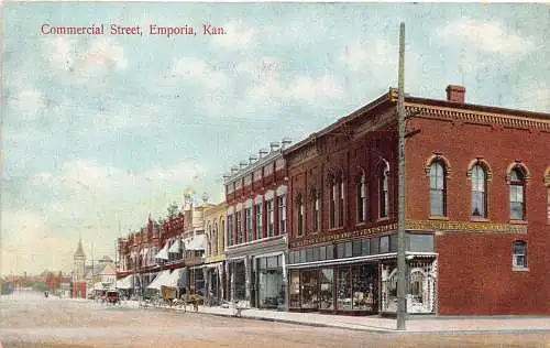 USA 1907 Commercial Street Emporia Kansas SH Kress & Co Store Vintage Postkarte