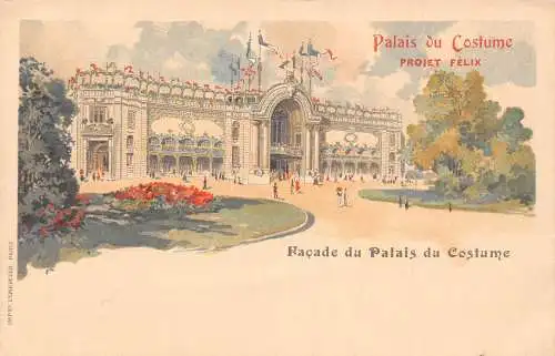 Frankreich Paris 1900 Weltausstellung Kostüm Palast Litho Vintage Postkarte