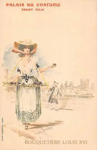Frankreich Paris 1900 Weltausstellung Kostüm Ludwig XVI signiert Japhet Postkarte