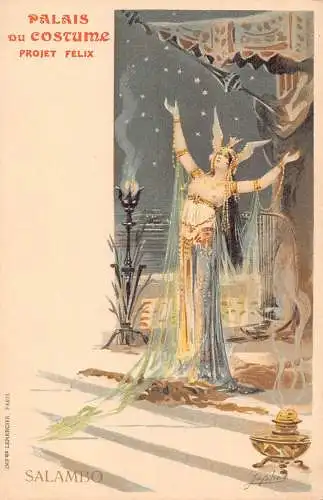 Frankreich Paris 1900 Universal Expo Kostüm Salambo gewagte signierte Japhet Postkarte