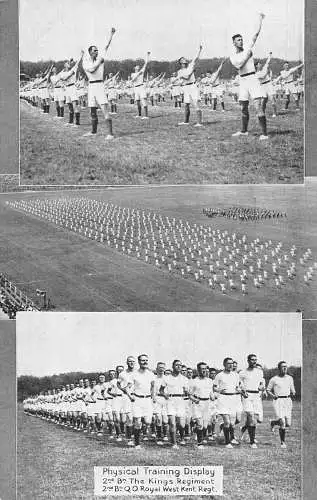 Militärische körperliche Ausbildung Display Kings Regiment Royal West Kent Regt Postkarte