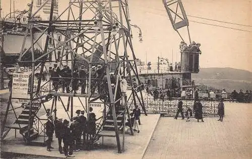 Spanien Barcelona Tibidabo Atalaya Freizeitpark Vintage Postkarte